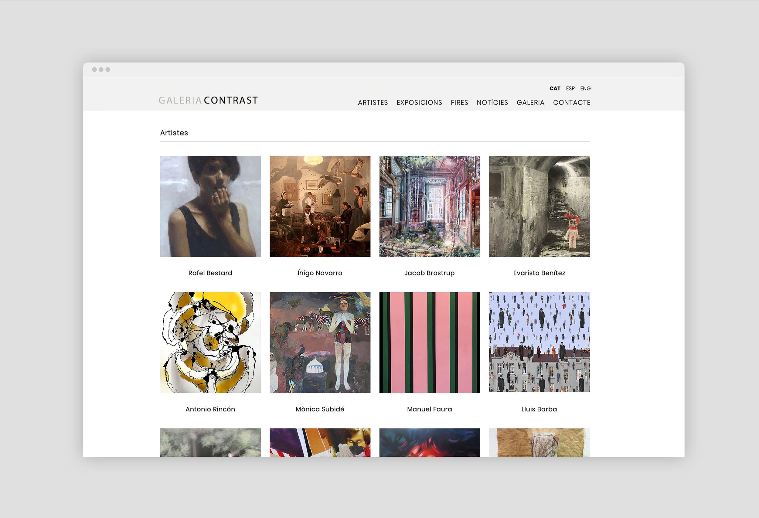 Website Galeria Contrast